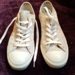 Suade Polka Dot Converse